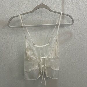 Kate the label size S white lace tie tank top